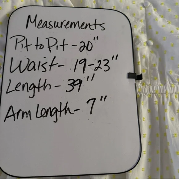 Lane Bryant White Dress w/Yellow Polka Dots A Line Size 20 Knee Length Summer - Picture 14 of 14